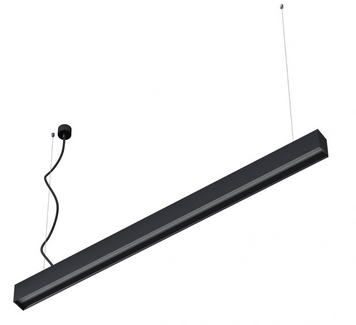 Линейный профильный LED светильник 49W 3000К 4000K 50х80х1210х100-1500мм IP20 серия PROFESSIONAL белый/черный/алюминиевый