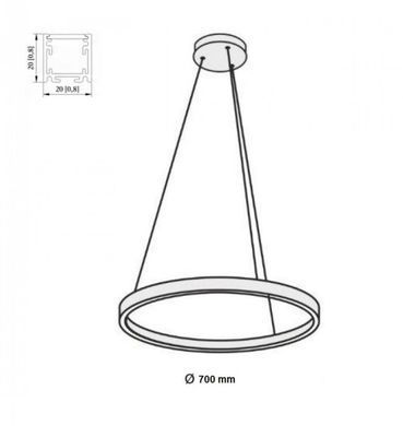 Кольцевой LED светильники 54Вт 3000К 4000K IP20 &Oslash;700х600-1500мм серия PROFESSIONAL белый