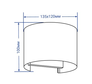 Фасадный LED светильник 2х3Вт 4000К 135x115x100 мм серия Standart