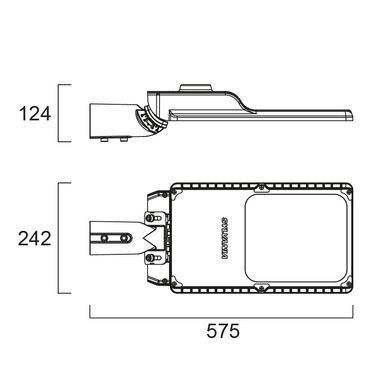 Вуличний консольний LED світильник Zephyr IP66 15klm 840 Grey Sylvania