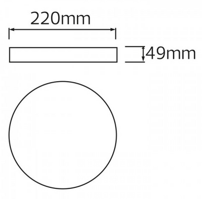 LED світильник накладний 15W 6400К коло серія STANDART