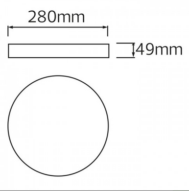 LED светильник накладный 20W 6400К круг серия STANDART