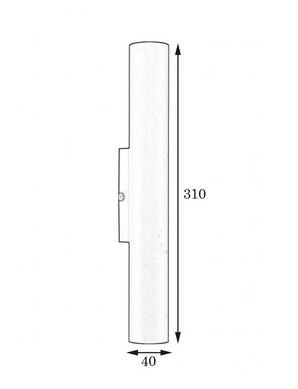 Бра 2хЕ14 &Oslash;40х310мм серия ECO