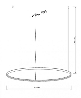 Кільцевий LED світильники 108Вт 3000К 4000K IP20 &Oslash;1800х600-1500мм серія PROFESSIONAL білий/чорний/алюмінієвий