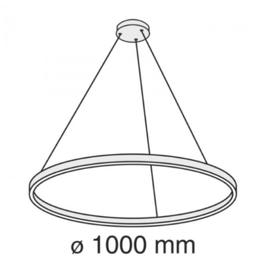 Кільцевий LED світильники 50Вт 4000К IP20 Ø1000х600-1500мм серія PROFESSIONAL чорний