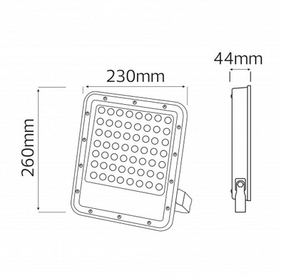 Светодиодный прожектор LED 100W 6400К SMD черный серия STANDART