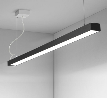 Линейный профильный LED светильник 30Вт 6400К 1175x40x40мм черный серия ECO