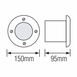 Тротуарный LED светильник 9Вт 4000К 150х95мм серия STANDART