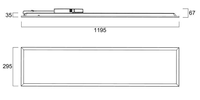 LED панель QUANTUM 1200x300 Multipower 4300lm 830 Sylvania