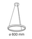 Кільцевий LED світильники 30Вт 3000К-5000K IP20 &Oslash;600х600-1500мм серія PROFESSIONAL чорний
