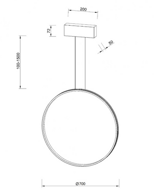 Кільцевий LED світильники 48Вт 3000К 4000K IP20 &Oslash;800х900-1500мм серія PROFESSIONAL білий/чорний/алюмінієвий