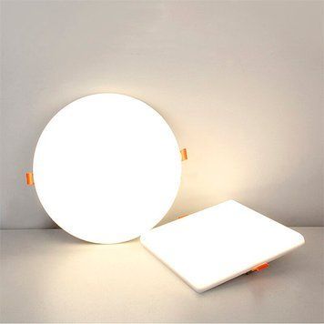 LED светильник встроенный 24W 4500К 6500К круг квадрат без рамки серия ECO