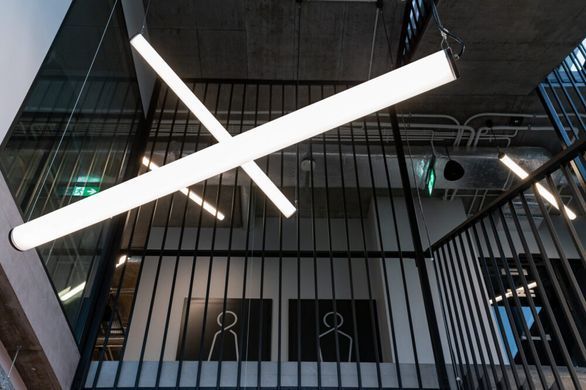 Лінійний LED світильник-трубка підвісний зі світлом 360&deg; під замовлення 50Вт 3000К 4000К 1000х75мм серія PROFESSIONAL