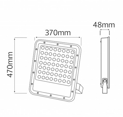 Светодиодный прожектор LED 3400W 6400К SMD черный серия STANDART