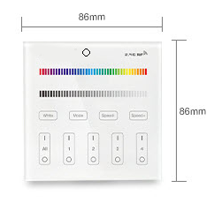 Smart touch панель White/RGB/RGBW/CCT 2,4 GHz серія PROFESSIONAL