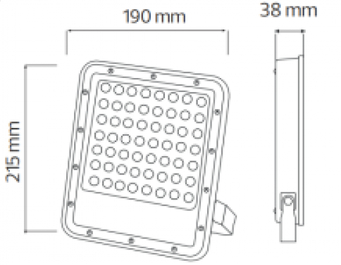 Светодиодный прожектор LED 50W 6400К SMD серый серия STANDART