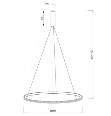Кольцевой LED светильники 48Вт 3000К 4000K IP20 &Oslash;800х600-1500мм серия PROFESSIONAL белый/черный/алюминиевый