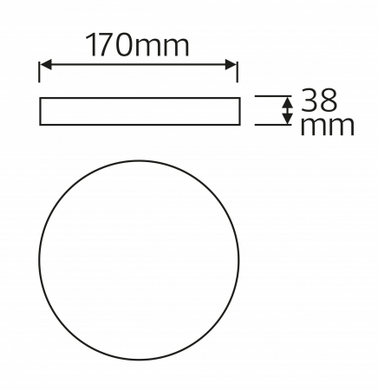 LED світильник накладний 24W 6400К коло серія STANDART