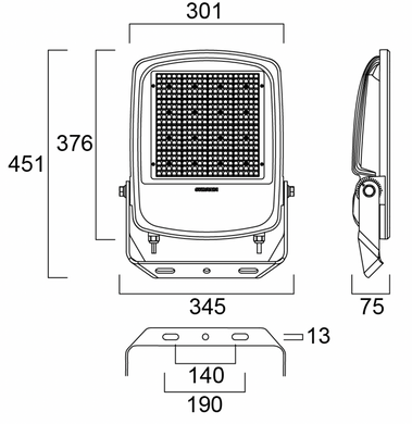 Светодиодный прожектор LED Kalani IP66 21KLM 830 ASYM DALI Sylvania