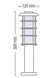 Садово-парковий світильник для ламп 1xE27 Ø120х500мм серія Standart