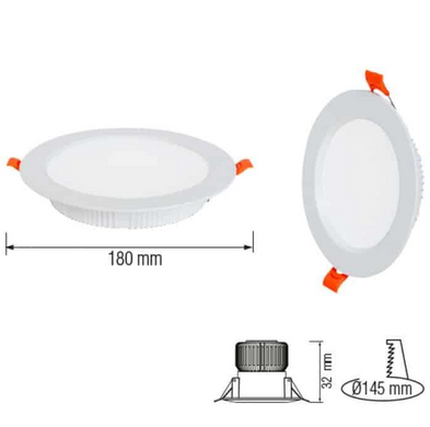 LED светильник встроенный 24W с переключателем цвета 3000K 4000K 6500K круг серия STANDART