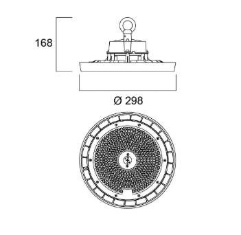 LED світильник 80Вт HIGH BAY Granit IP65 0-10V 13000lm 840 WB Sylvania