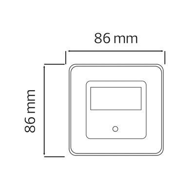 Сходовий LED світильник з датчиком руху 2Вт 4200K 86х86мм IP20 білий серія STANDART