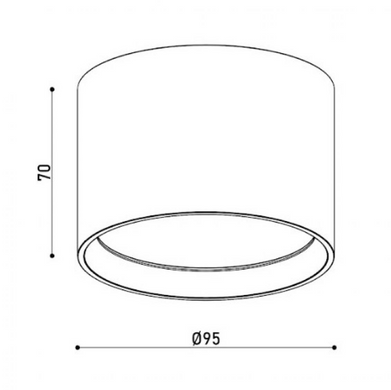 Точечный накладной LED светильник 9Вт 3000К ø95х70мм IP20 серия PROFESSIONAL