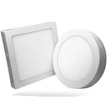 LED светильник накладной 18W 3000К 4500К 6500К круг квадрат серия ECO