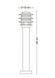Садово-парковий світильник для ламп 1xE27 Ø150х800мм серія Standart
