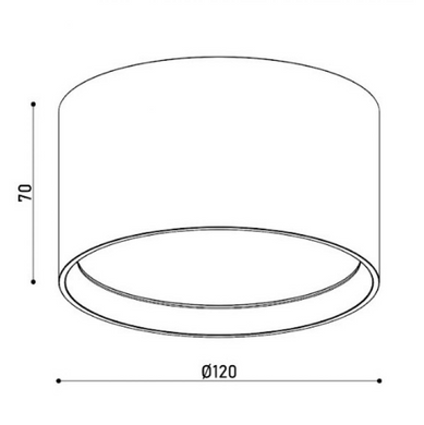 Точечный накладной LED светильник 12Вт 4000К &oslash;120х70мм IP20 серия PROFESSIONAL