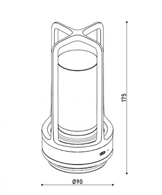 Настольный LED светильник 5Вт 2700К-6500K Ø90х175мм золотой серия PROFESSIONAL