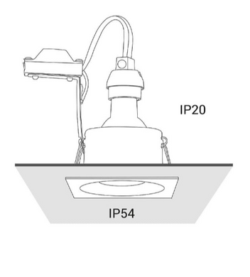 Точечный врезной светильник под лампу Nowodvorski 1xGU10 115х85х85мм серия PROFESSIONAL