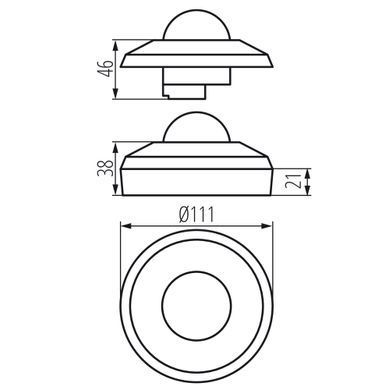 Датчик руху SENTO-O-WT-B KANLUX 37367
