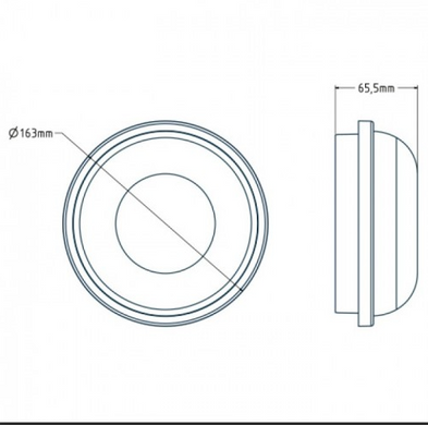 LED світильник ЖКГ 15Вт 6400K 163х65,5мм серія STANDART