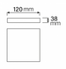 LED світильник накладний 18W 6400К квадрат серія STANDART
