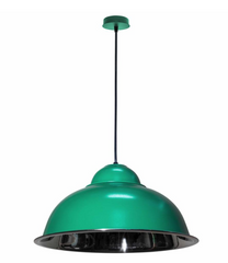 Підвісний світильник під лампу 1хЕ27 зелений мат+хром серія STANDART