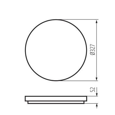 Накладной LED светильник с датчиком движения VARSO HI 36W-NW-O-SE KANLUX