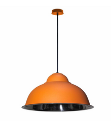 Подвесной светильник под лампу 1хЕ27 оранжевый мат+хром серия STANDART
