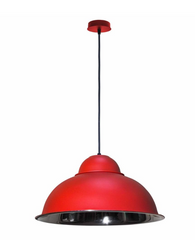 Подвесной светильник под лампу 1хЕ27 красный мат+хром серия STANDART