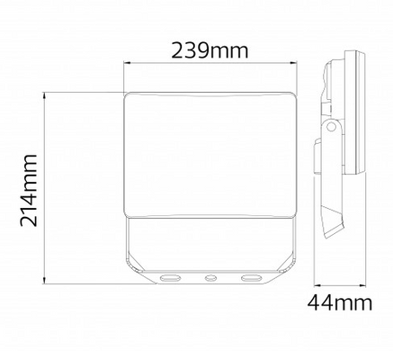 Світлодіодний прожектор LED 100W 6400К SMD чорний серія STANDART