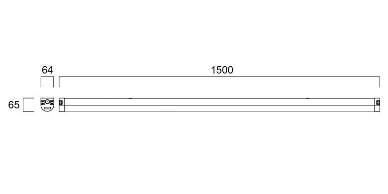 Лінійний накладний LED світильник START Batten 1500 4000lm 7000lm MWC 830 840 Sylvania