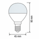 LED лампа 10Вт E14 3000K G45 серія STANDART