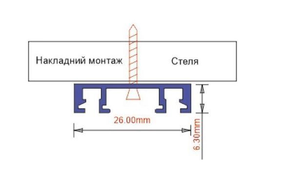 Шина накладная для магнитных трековых систем 2 м 48V