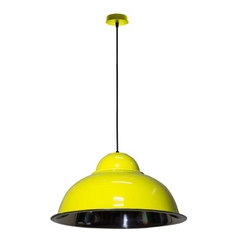 Подвесной светильник под лампу 1хЕ27 желтый глянец+хром серия STANDART