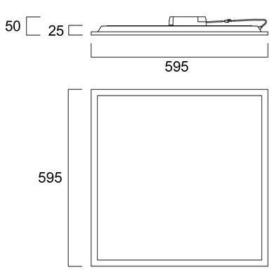 LED панель START Panel UGR19 600x600 3600lm 840 LILO Sylvania