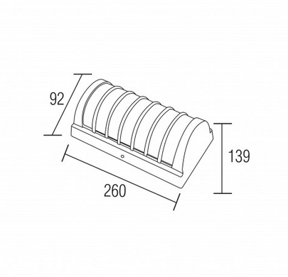Фасадный LED светильник 24Вт 4200К 92x260x139мм серия ECO