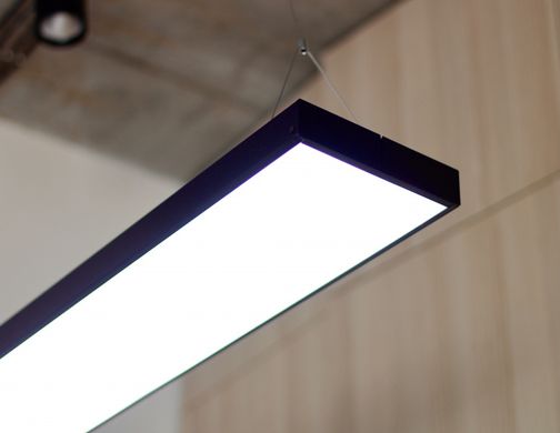 Лінійний профільний LED світильник 48Вт 4200К 1175х190х40 мм білий або чорний серія ECO