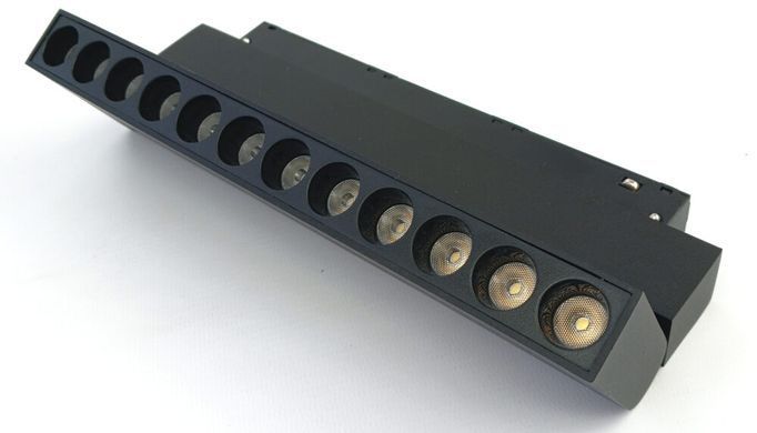 Магнитный LED светильник книжка 12Вт 36&deg; 3000К 4000К 220х22х85мм IP20 48V черный серия PROFESSIONAL
