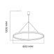 Кільцевий LED світильники 55Вт 4000K IP20 &Oslash;600х1200мм серія STANDART